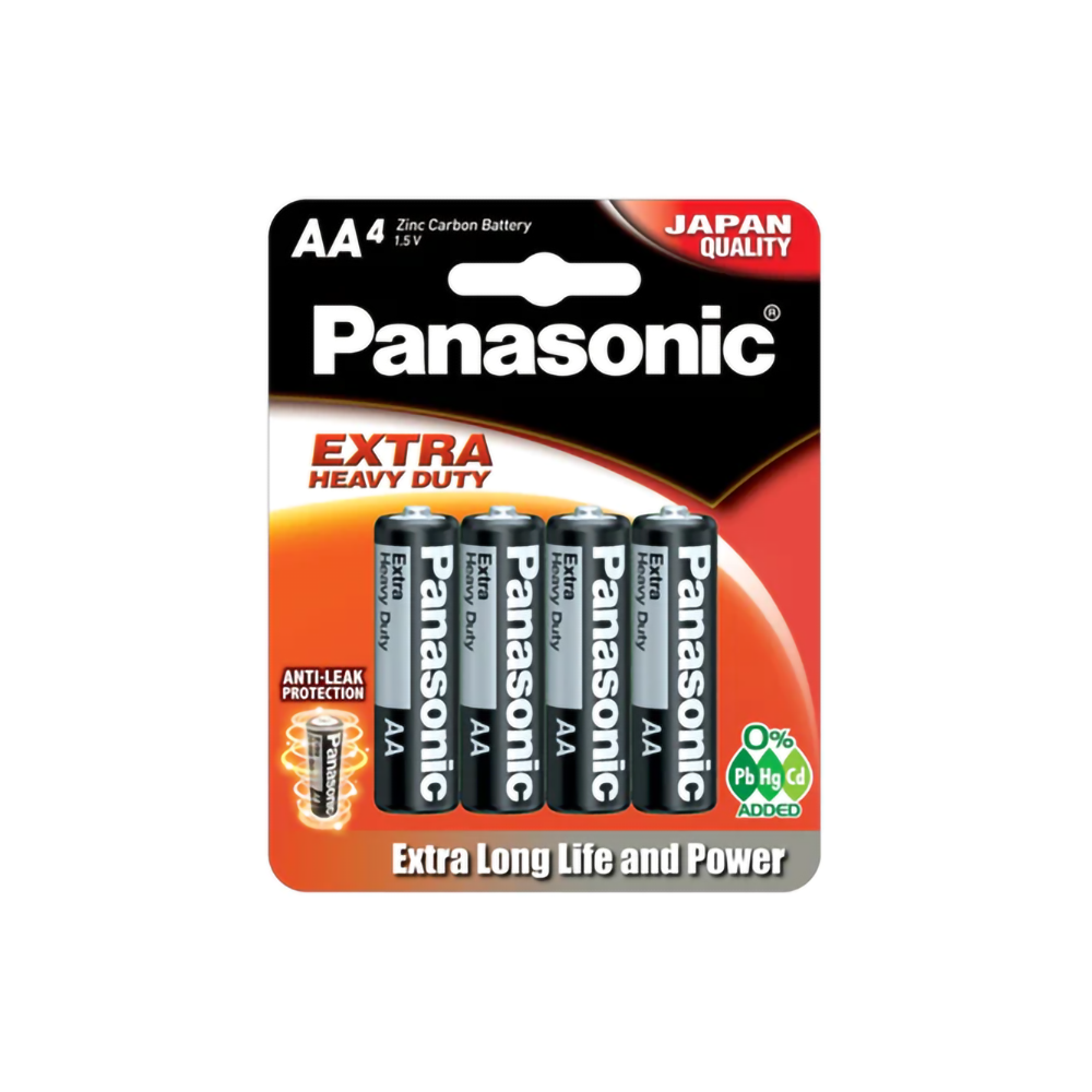 Panasonic R6NPT/4B Extra Heavy Duty Size AA (Pack of 4) Battery 1.5V