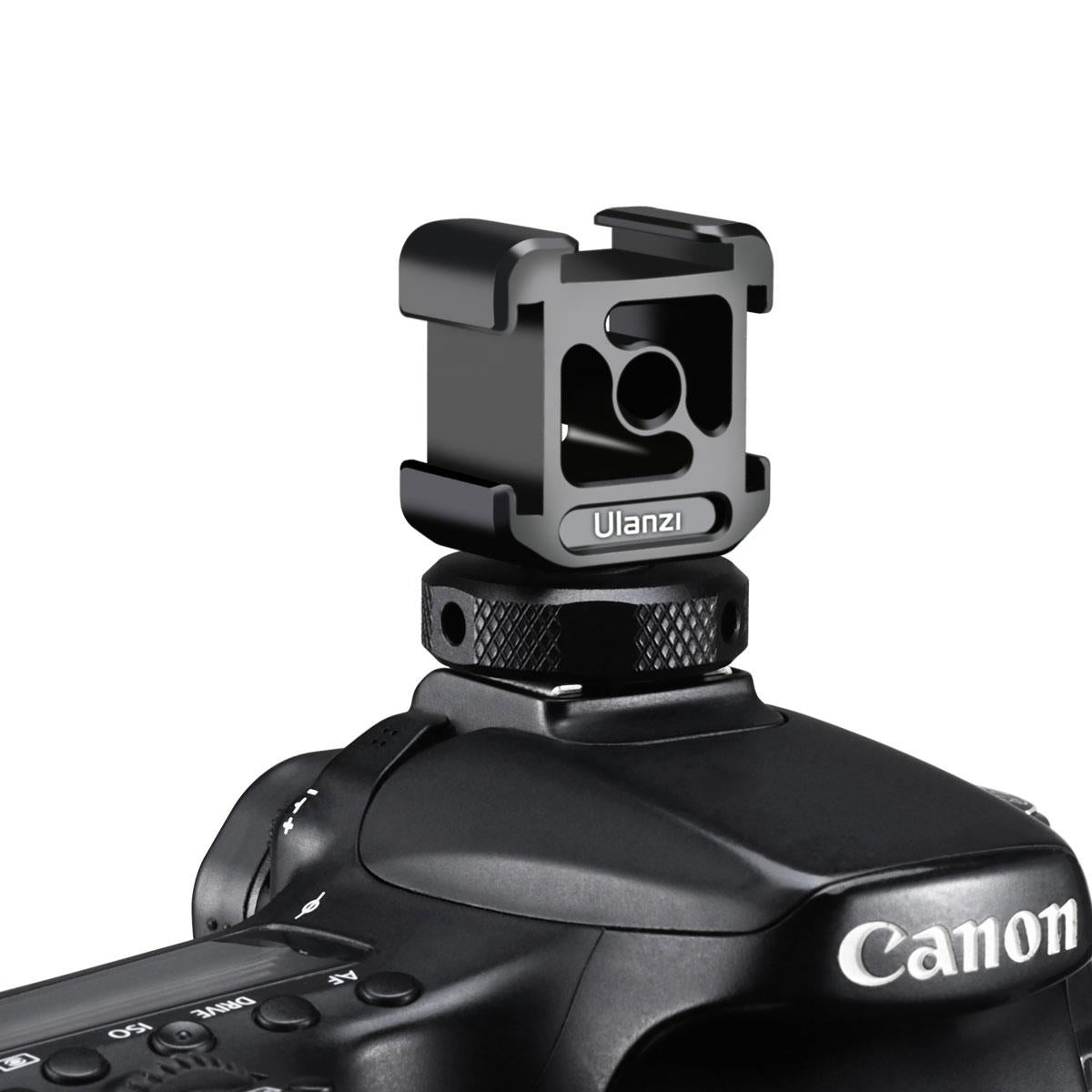 Ulanzi PT-12 Triple Cold Shoe Mount for Cameras Microphone Lights | JG Superstore