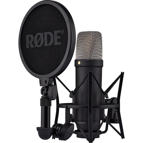Rode NT1 5th Generation Cardioid Condenser Large Diaphragm Microphone with Analog XLR / Digital USB Type-C Dual Connect Ports, Revolution Preamp and On-board DSP for APHEX and USB Bus / Phantom Powered for Recording, Streaming, Podcasting | Silver, Black