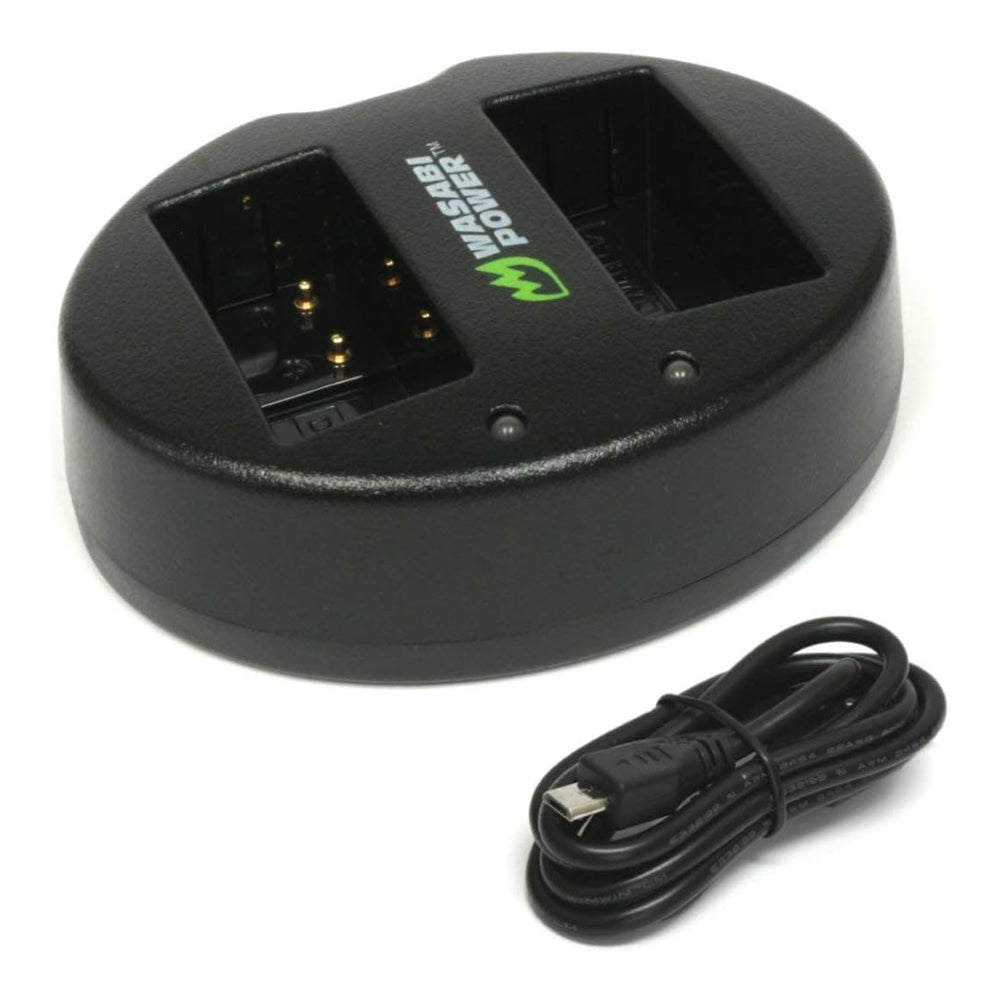 Wasabi Power Battery (2-Pack) and Dual Charger for Panasonic DMW-BLC12 DMWBLC12 BLC12 | JG Superstore
