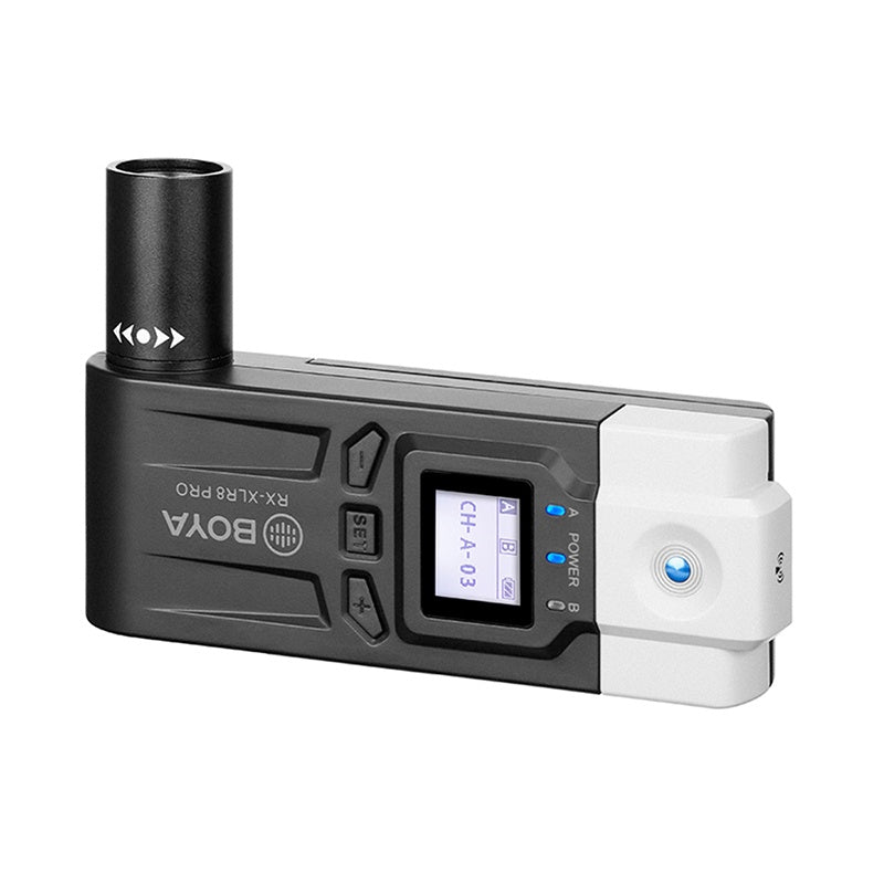 Boya RX XLR8 Pro UHF 3-Pin XLR Wireless Female Handheld Unidirectiol Dymic Microphone Plug-On Receiver for BY-WM8 PRO Series