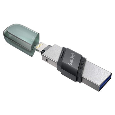 SanDisk iXpand 32GB / 64GB / 128GB / 256GB USB 3.1 to Lightning Flash Drive Flip 2 in 1 read speed for Smartphone, Tablet, Computer (Sea Green, Ice Mint) | SDIX90N
