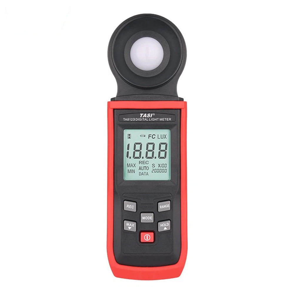Tasi TA8120 Series Digital Photography Light Meter LUX/FC 200-200,000Lux Lux Meter (Battery Included) with Integrated Illuminometer, Data Logging - Environmental Tester | TA8121 TA8123 | JG Superstore