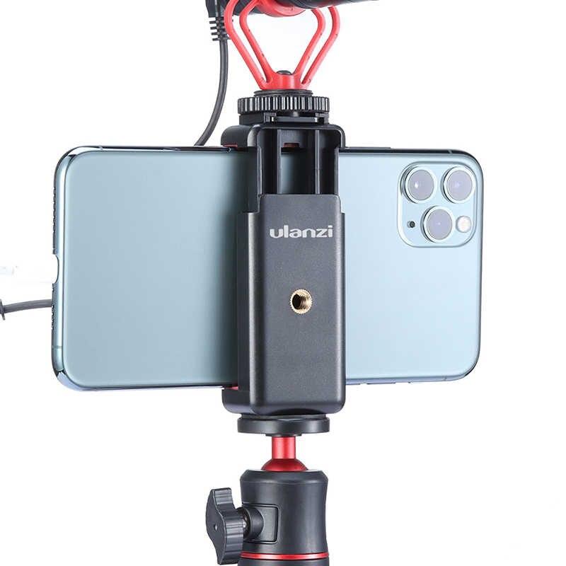 Ulanzi ST-07 Smartphone Holder with Cold Shoe for Mobile Photography Tripod Bracket Universal Vlog Vlogging Accessory | Black, White | JG Superstore