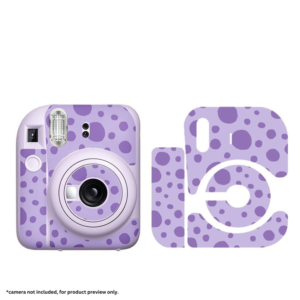 Pikxi Wave Dot Decorative Body Sticker Set for FUJIFILM Instax mini 12 Film Camera - Available in Blossom Pink, Black, Lilac Purple, Pastel Blue, and Mint Green