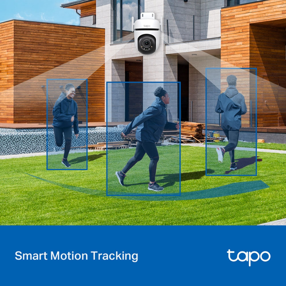 TP-Link Tapo 520WS 2K QHD Smart AI WIFI CCTV Camera with 360° Pan / 130° Tilt, Starlight Color Night Vision, IP66 Weatherproof, Sound and Light Alarm, Motion Tracking and MicroSD Slot for Home Security