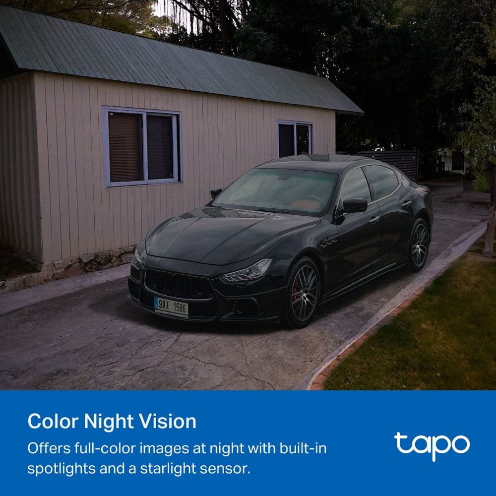 TP-Link Tapo C425 Solar Powered 2K QHD 4MP Smart AI CCTV Camera Kit with 10000mAh Battery, Color Night Vision, IP66 Weatherproof, 512GB MicroSD Slot for Home Security
