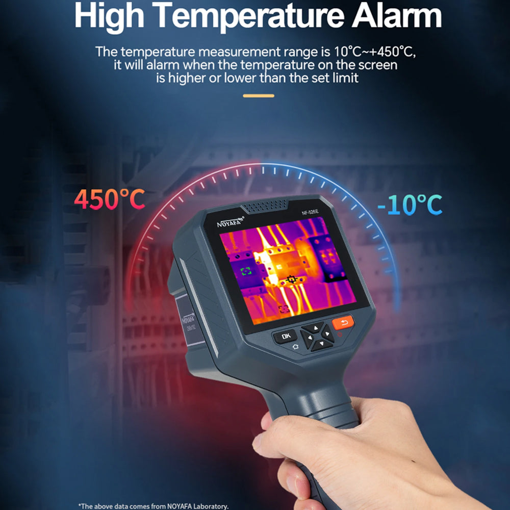 Noyafa Digital Handheld Industrial Thermal Imager with 3.5" 750p LCD Screen Display, 2600mAh Built-In Battery, 8GB Storage Memory, USB-C Charging & Data Cable, Multi-Image Modes for Device, Electrical, Pipeline, Building Inspection, etc.