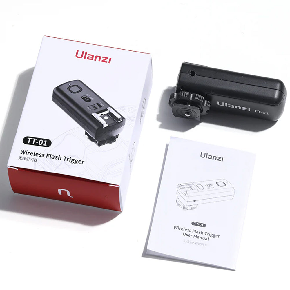 Ulanzi TT-01 Dual Channel 2.4Ghz Wireless Universal Flash Trigger with 24m Max Operatiol Range, Compatible with F32 Speedlite and DSLR Mirrorless Camera