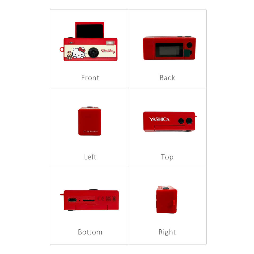 YASHICA Funtastic Keychain Digital Camera Charm Mini Camera with Flip Screen Display 1080p Video Recording and MicroSD Card Slot