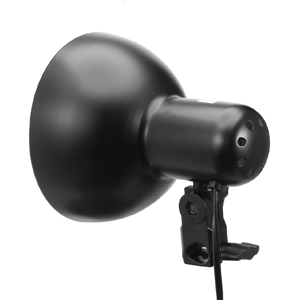 Pxel AA-1B15 Painted Iron Lamp Shade E27 Lamp Holder + Switch for Strobe Light Reflector