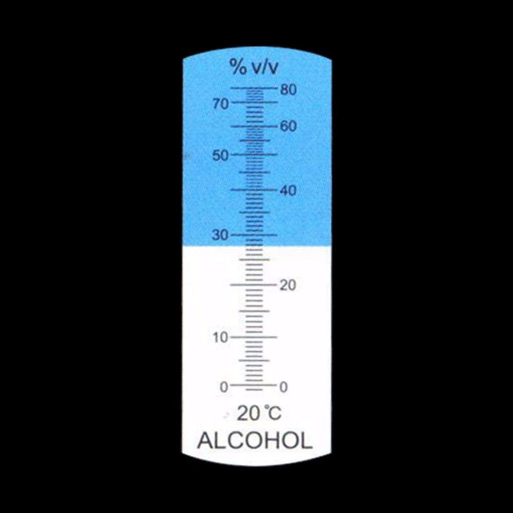 Eagletech REFRAC RHA-80VV ATC 0-80% V/V Alcohol Refractometer Wort Specific Gravity Beer Fruit Juice Wine Sugar Test