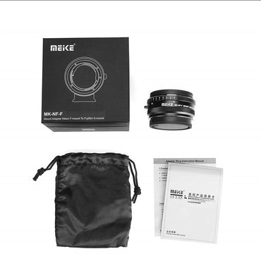 Meike MK-NF-F Mount Adapter Ring Professiol Design for Nikon F-Mount Lens to Fuji Mirrorless X-mount Camera X-T1 X-T2 X-Pro1 X