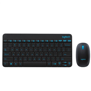 Logitech MK245 Nano Wireless Keyboard and Mouse Combo with 2.4GHz USB Receiver and 10m Wireless Range (Black, White)