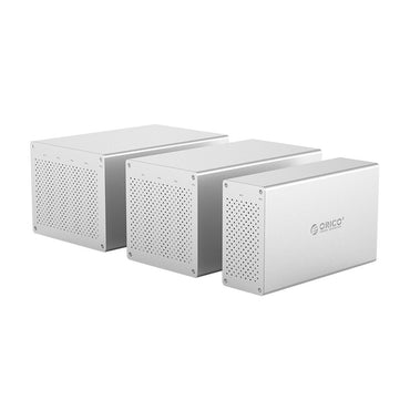 ORICO Multi-Bay 3.5 Inch SATA to USB 3.0 Type-B / 3.1 Type-C HDD SSD Hard Disk Drive Enclosure with 16TB Supported Capacity (Single Disk), 5Gbps Transfer Rate, 10Gbps via RAID0 (Optiol) and Windows, MacOS, and Linux Support for Computers