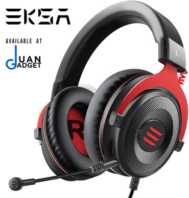 EKSA E900 Gaming Headset-Xbox One Headset, PS4 Headset Noise Cancelling Headset with Mic & LED Light, Compatible with PC, PS4, Xbox One Controller, Nintendo Switch (Black Red, Black Purple, Black Green)