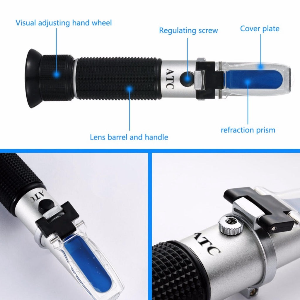 Eagletech BRIX 0-32 ATC Hand Held Refractometer 0~32% Brix 1.000- 1.130 Beer Wort Specific Gravity