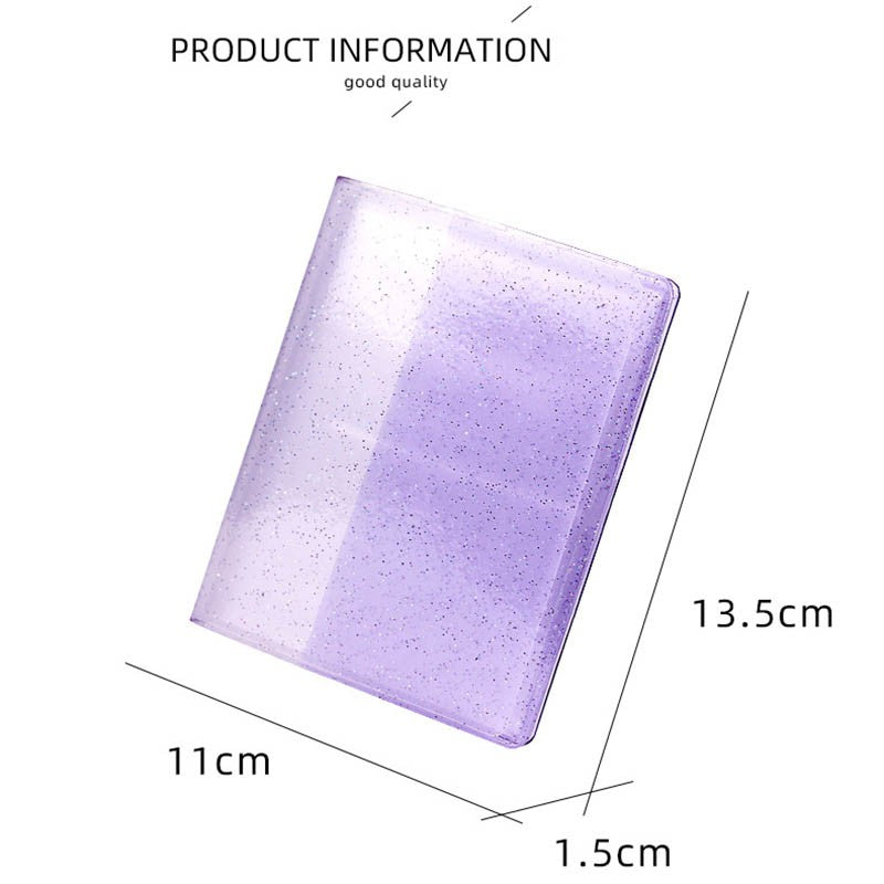 Pikxi Clear Transparent Glitter Photo Album 3 inch 64 Pockets Photos for Fujifilm Instax Mini Instant Camera | JG Superstore