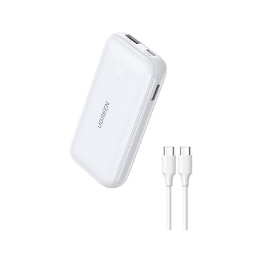 UGREEN Nexode 10000mAh Mini Pocket-Sized Power Bank PD 30W with Two-Way USB Type C Charging and LED Display Indicator for iPhone iPad Airpods Samsung Huawei Xiaomi Android Mobile Phone Smartphone Cellphone Tablet  - Chargers and Powerbanks