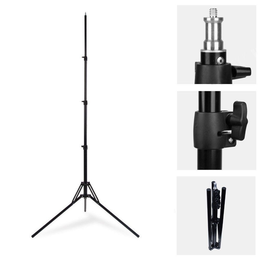 Pxel LS185RF 185cm 6 feet Reverse Fold Folding Light Stand for Photo Studio Lighting Flash Strobe