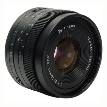 7Artisans 50mm F/1.8 APS-C Format Canon EOS-M EF-M Mount Compact Portrait Prime Lens MF Manual Focus for Mirrorless Cameras