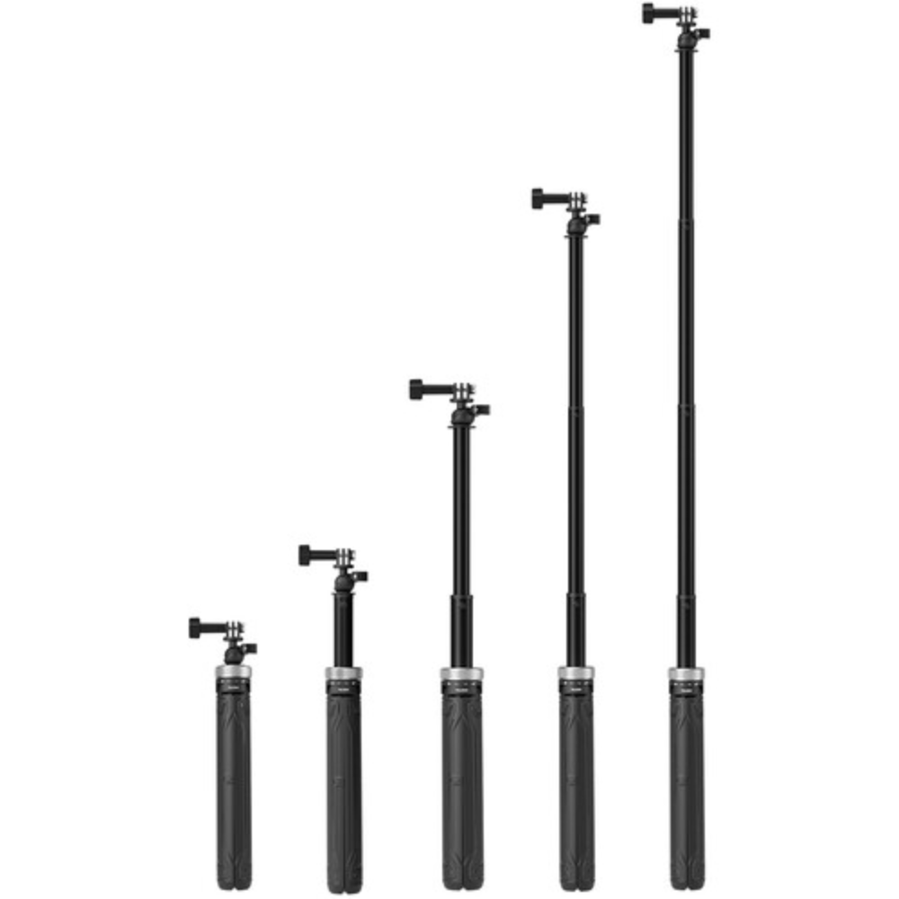 TELESIN Action Camera Tripod Selfie Stick 4 Section 360° Ball Head with Max 1.5m Height