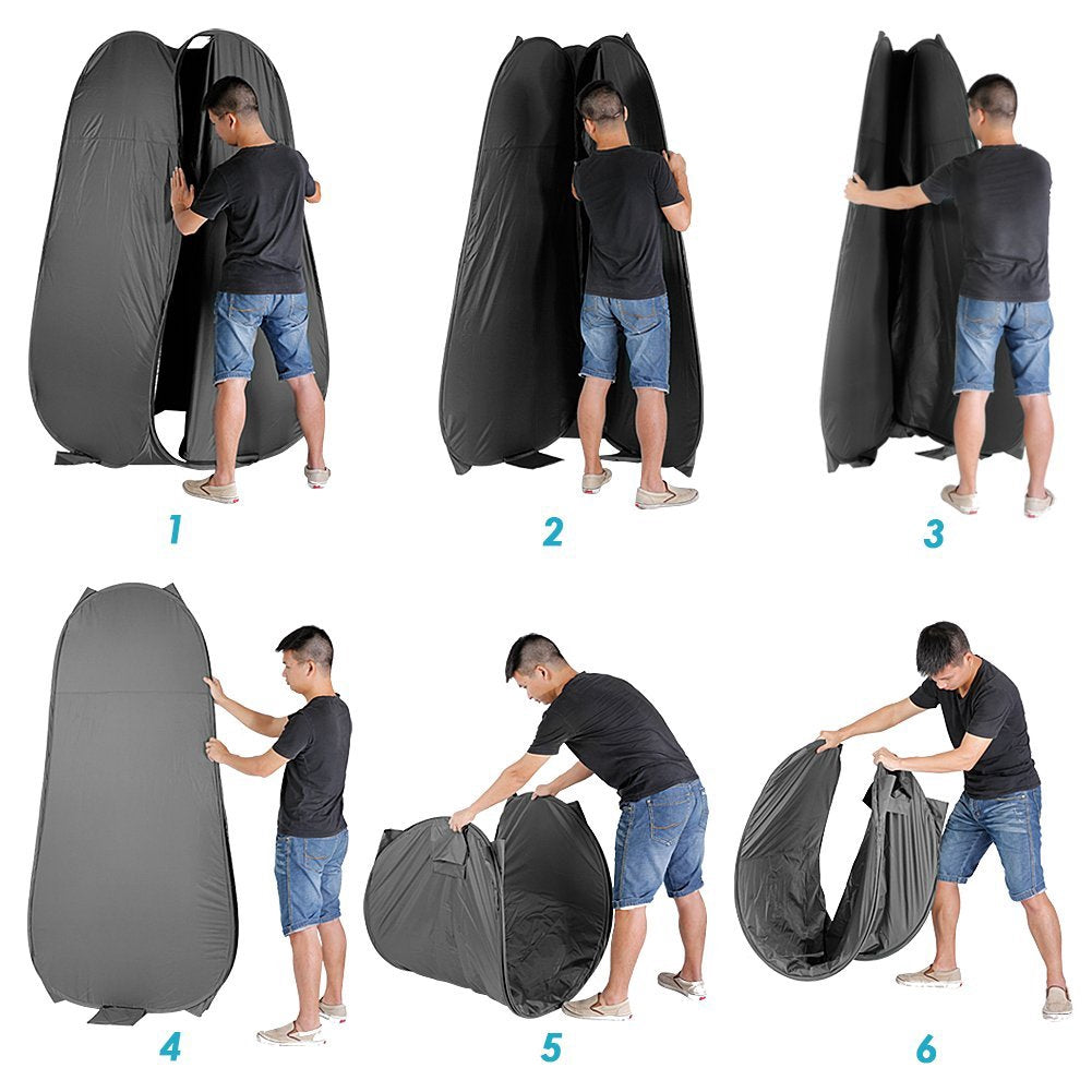 Pxel AA-CT 6 Feet 190cm Portable Indoor Outdoor Photo Studio Changing Dressing Fitting Tent with Carrying Case