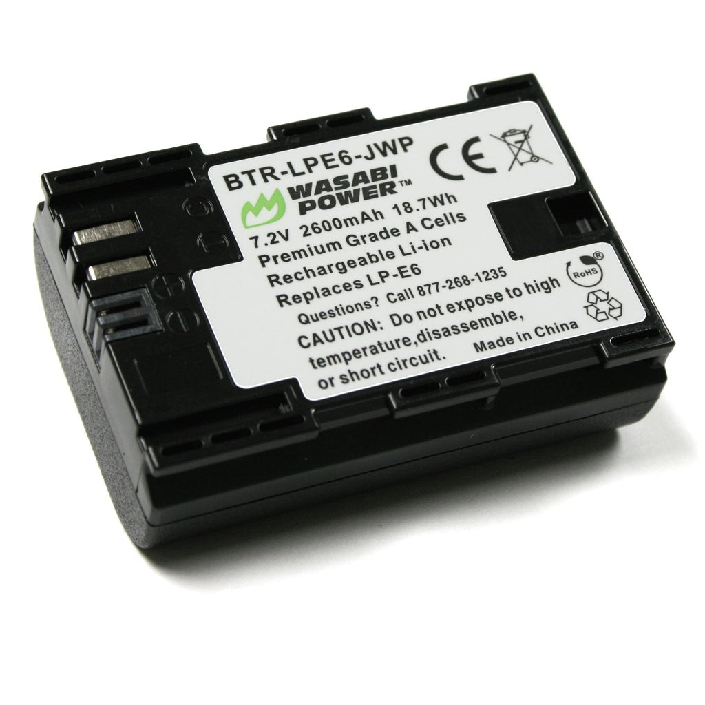 Wasabi Power Battery LP E6 (2-Pack) and Dual Charger for Canon LP-E6 | JG Superstore