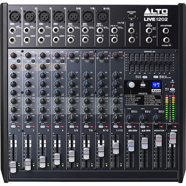 Alto Professiol Live 1202 12-Channel Sound Reinforcement USB Mixer with Effects