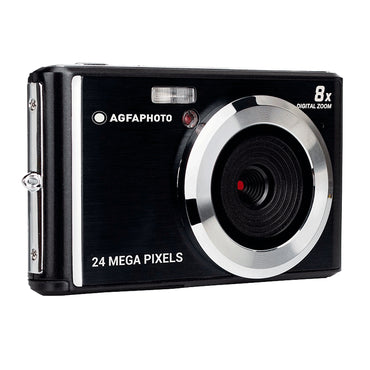 AGFAPHOTO RealiShot (DC5500) 24MP Compact Digital Camera with 8x Digital Zoom, CMOS Sensor, 720p HD Video Capture, 2.4" LCD Screen Display and Max 64GB Memory Storage Support for Point and Shoot Photo Video | Black, Blue, Pink