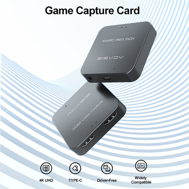 ACASIS HD33 4K 60fps HDMI Video Capture Card Input/Loop Out with Type C Interface, Driver-Free for Live Broadcasting, Recording, Gaming, Monitor, PC, Laptop