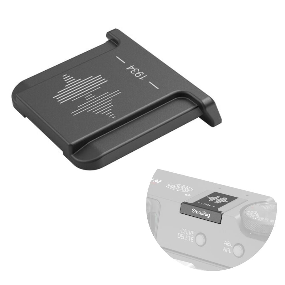 SmallRig Hot Shoe Cover for Fujifilm Cameras with Soft Silicone Pad and Aluminum Alloy Build for a Flattering Visual Finish (Silver, Black) | 4697B 4698B