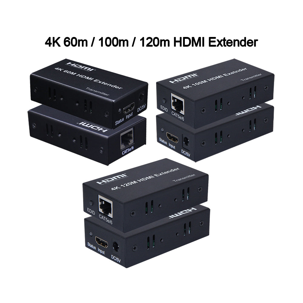 Extensor HDMI 4K, transmisor y receptor CAT5E (25m) / CAT6 (50m) Ma