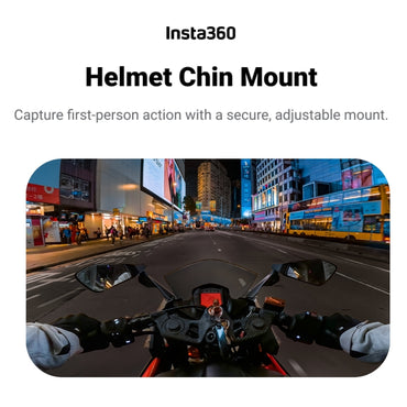 Insta360 Motorcycle Full Face Helmet Chin Mount for Action Camera First Person POV Vlogging CINCHUX/B