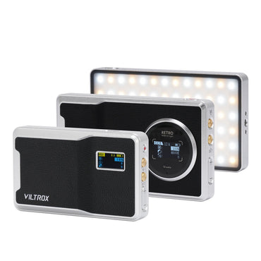 Viltrox RETRO 12X RGB Pocket LED Fill Light 2500-8500K with 26 Lighting Effects, Mobile App Control & Powerbank Mode for Smartphones & Digital Camera Photography