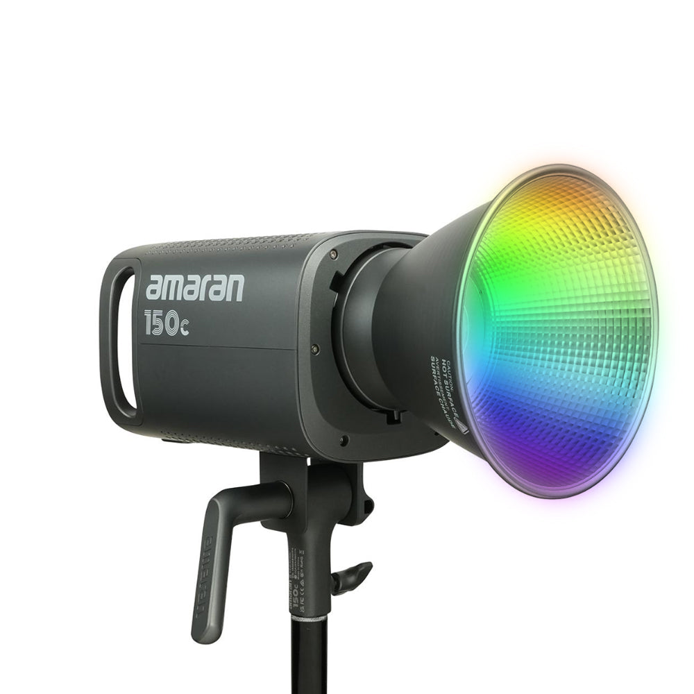 Aputure Amaran 300c / 150c RGB LED Monolight with Fully Tunable CCT 2500-7500K, 9 Preset Special Effects, Bowens S Mount Hyper Reflector Accessory and Bluetooth Wireless Control for Photography and Live Streaming - Gray | Deep Gray | White