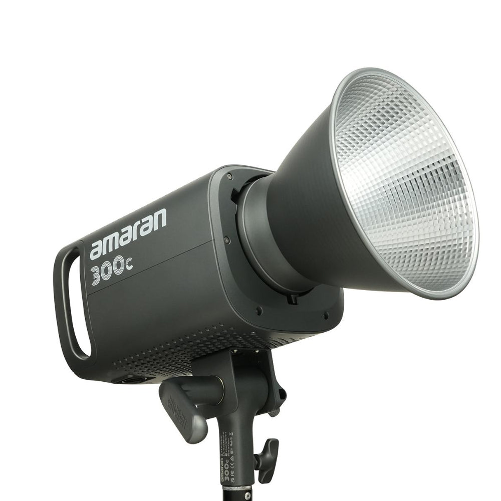 Aputure Amaran 300c / 150c RGB LED Monolight with Fully Tunable CCT 2500-7500K, 9 Preset Special Effects, Bowens S Mount Hyper Reflector Accessory and Bluetooth Wireless Control for Photography and Live Streaming - Gray | Deep Gray | White