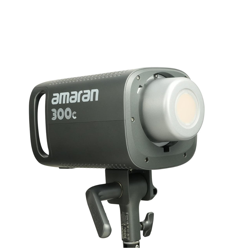 Aputure Amaran 300c / 150c RGB LED Monolight with Fully Tunable CCT 2500-7500K, 9 Preset Special Effects, Bowens S Mount Hyper Reflector Accessory and Bluetooth Wireless Control for Photography and Live Streaming - Gray | Deep Gray | White