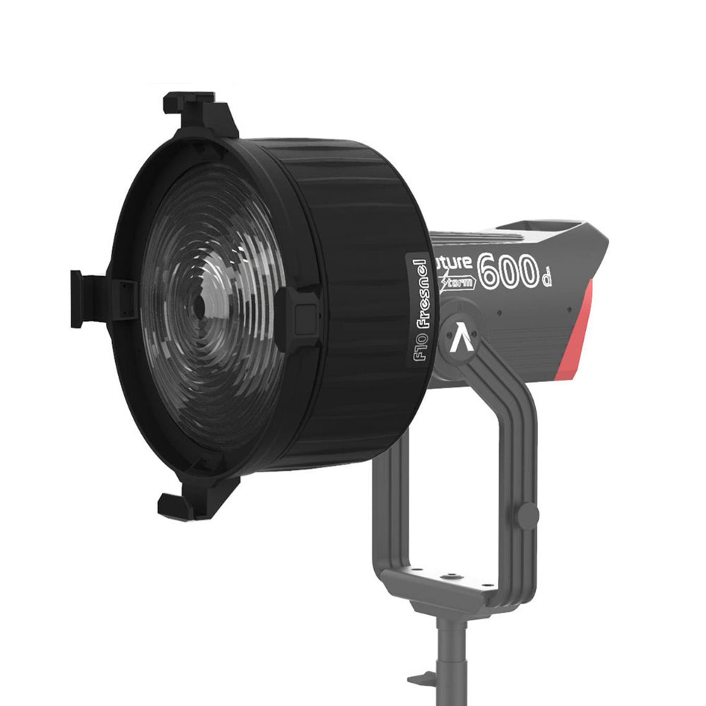 Aputure F10 Fresnel Attachment Accessory for LS 600d LED Light with Dual Optical Lens and Cooling Vents for Photography Video Vlogging Live Streaming Broadcast and Film Production Studio Lighting Equipment