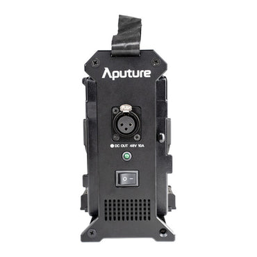 Aputure 2-Bay Battery Power Station V-Mount with Built-In Clamp Quick Release Plate, Carrying Strap for Light Storm 600D & Nova 300
