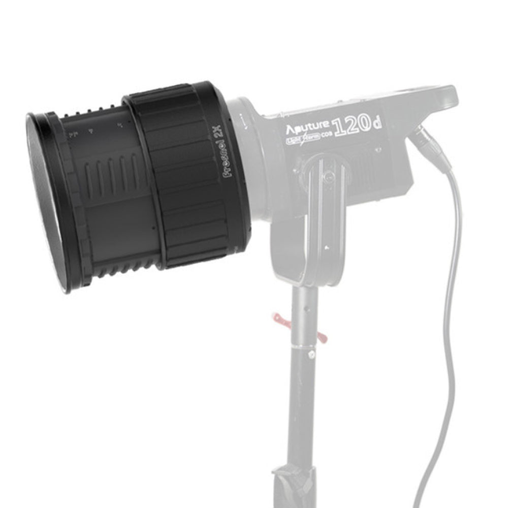 Aputure Fresnel 2X Attachment Accessory for LS C120d, LS C120dII and LS C300d LED Lights with Dual Optical Lens and Cooling Vents for Photography Video Vlogging Live Streaming Broadcast and Film Production Studio Lighting Equipment