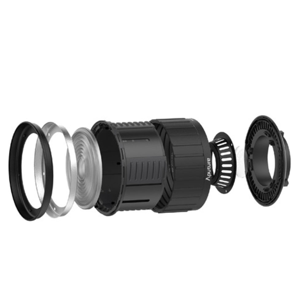 Aputure Fresnel 2X Attachment Accessory for LS C120d, LS C120dII and LS C300d LED Lights with Dual Optical Lens and Cooling Vents for Photography Video Vlogging Live Streaming Broadcast and Film Production Studio Lighting Equipment