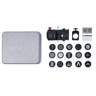 Aputure Amaran Spotlight SE 36° / 19° Projection Lens Kit for Amaran 300c and 150c Monolights with 15pcs M-Sized Gobos and Carrying Case for Photography Video Vlogging Live Streaming Broadcast and Film Production Studio Lighting Equipment