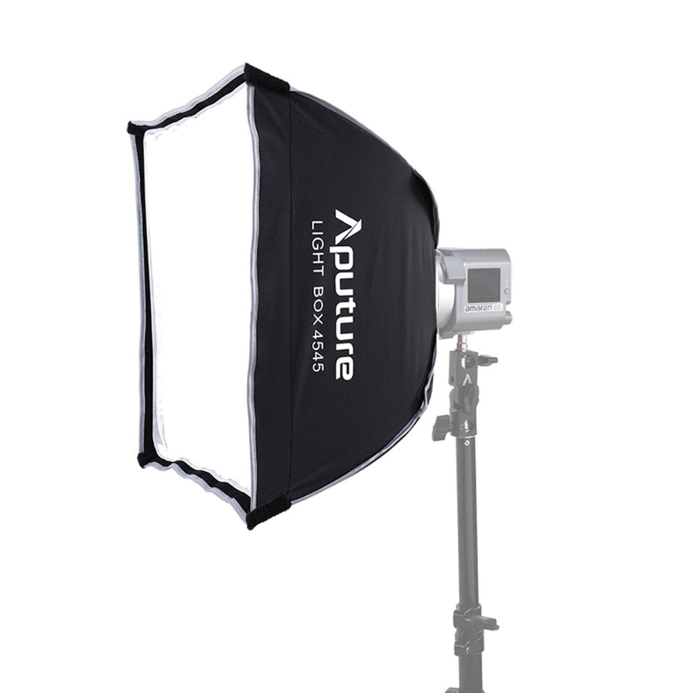 Aputure Light Box 45x45 Softbox for Amaran LS 300d / 300x and COB 60 Series LED Monolights with Bowens Mount Speed Ring Adapter and Grid for Photography Video Vlogging Live Streaming Broadcast and Film Production Studio Lighting