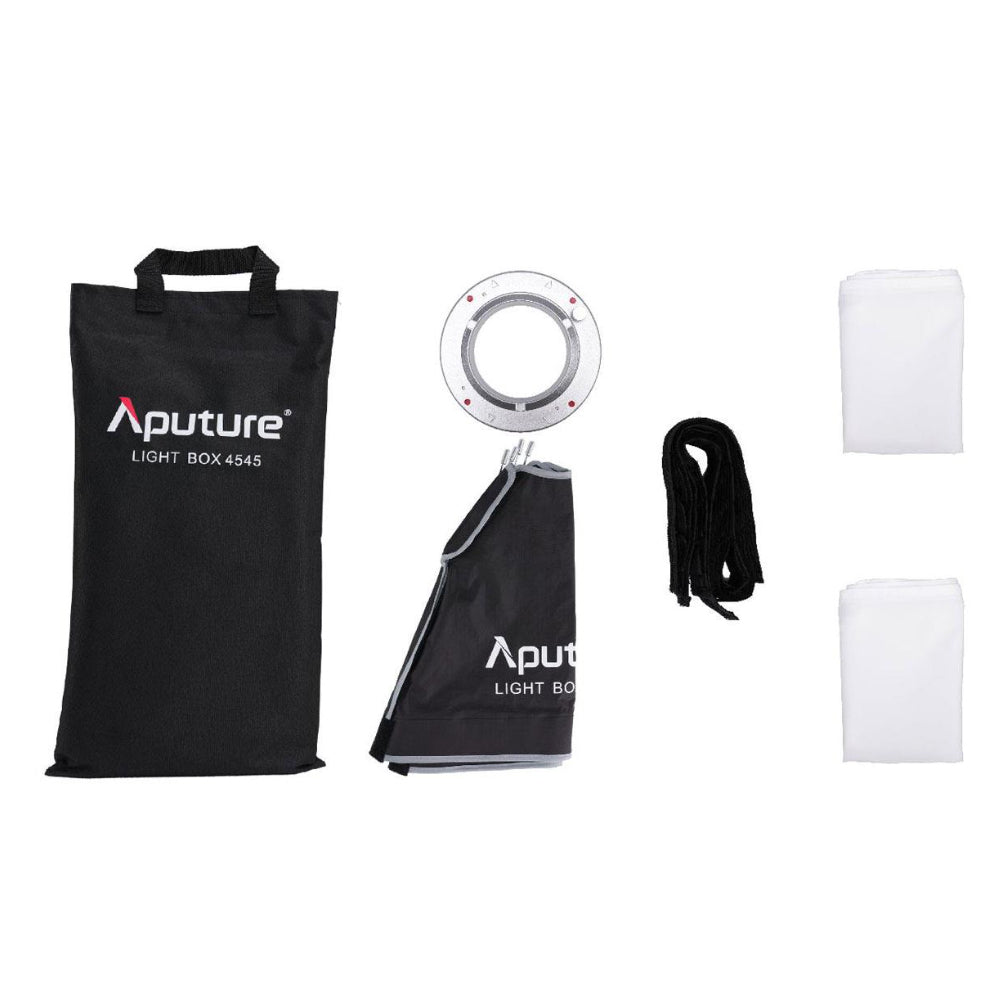 Aputure Light Box 45x45 Softbox for Amaran LS 300d / 300x and COB 60 Series LED Monolights with Bowens Mount Speed Ring Adapter and Grid for Photography Video Vlogging Live Streaming Broadcast and Film Production Studio Lighting