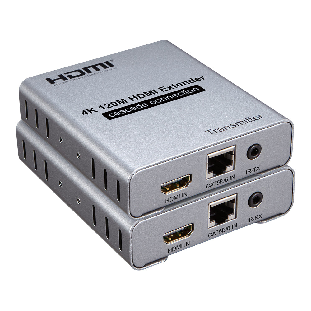 ArgoX 4K HDMI Extender Cascade Connection Transmitter Receiver with 60m Range, 3Gbps Data Rate, Supports CAT5e/6, IR-TX, Ethernet LAN Network Card Cable | HDES60-V2.0