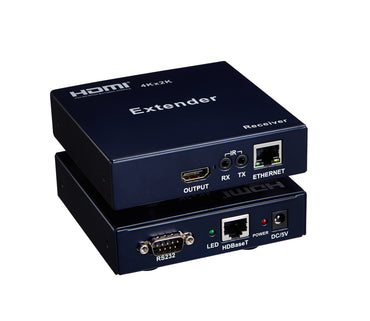 ArgoX HDES03 4K Ultra HD HDMI HDBaseT Extender Video Transmitter Receiver with 100m Range, Supports HDMI1.4/HDCP1.4, Voice Rate, Ethernet Standard, Bi-directional IR Control, and RS232