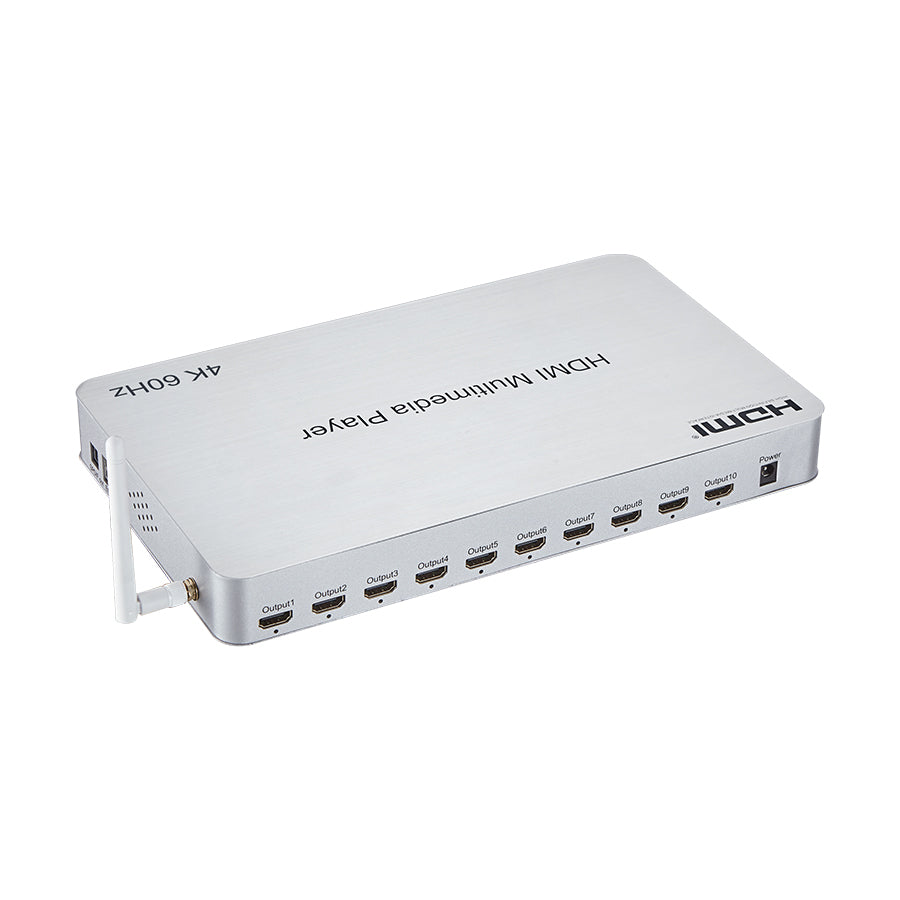 ArgoX HDMP10-V2.0 4K 60Hz HDMI Multimedia Player with 1 in 10 out, Supports HDR, WIFI DLAN Ethernet, Audio Extraction, Micro SD Card, IR Control, with Built-in Android 6.0, and USB2.0/3.0 for Mouse/Keyboard