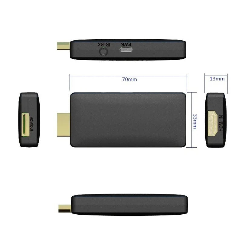 ArgoX 4K 60Hz Ultra HD HDMI V2.0 Female to Male Repeater Extender with Up to 30m Transmission Range, Built-in IR-RX Extension, Supports 3D, 6Gbps Data Rate and TMDS Clock, AWG26 HDMI | HDRE1-V2.0