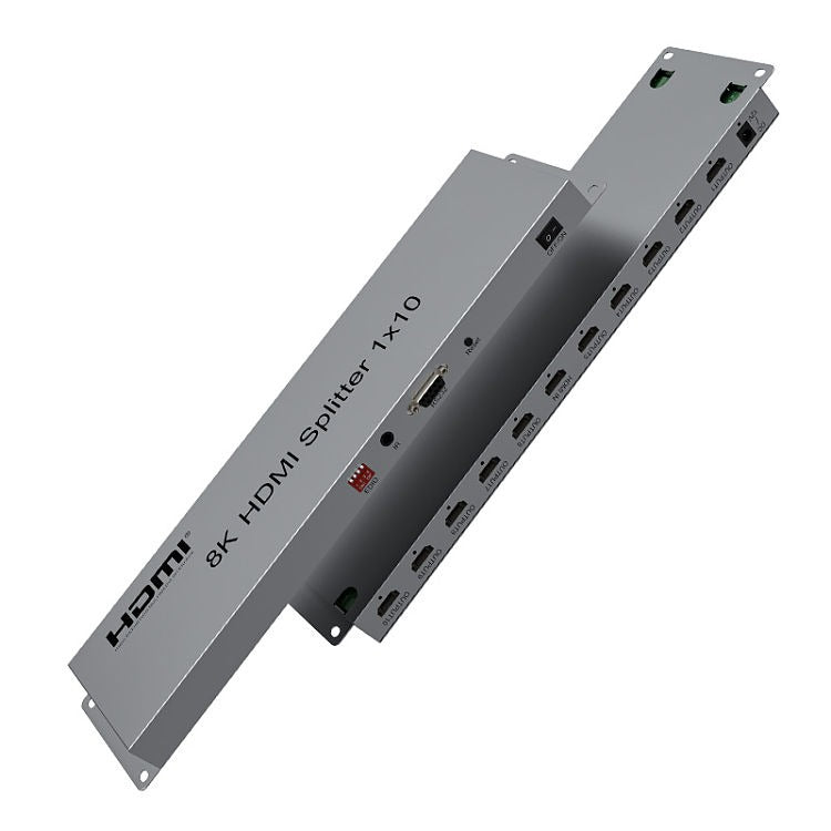 ArgoX Ultra HD HDMI Splitter 1X10 - 8K 60Hz 10 Port Input Video Switcher with IR Control Function, Supports HDR 3D Video Format, EDID Management, Output Downscaling for TV, Monitor, Projector, PC | HDSP8K-10